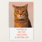 Grappige aangepaste kat planner (Voorkant)