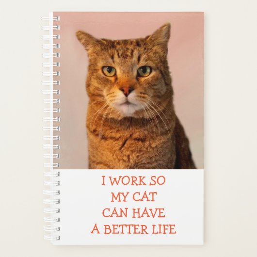 Grappige aangepaste kat planner (Voorkant)