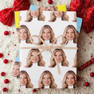 Grappige Aangepaste Koppen Foto Cadeaupapier Aan