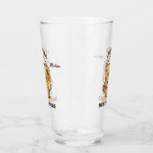 Grappige aangepaste naam en tekst bier glas (Links)