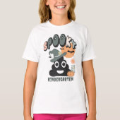 Grappige aangepaste naam Grade Jaar Retro Wavy Spo T-shirt (Voorkant)