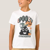 Grappige aangepaste naam Grade Jaar Retro Wavy Spo T-shirt (Voorkant)