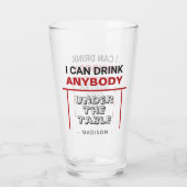 Grappige aangepaste naam pint glas (Achterkant)