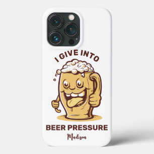 Grappige aangepaste naam & tekst bier iPhone 13 pro hoesje
