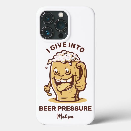 Grappige aangepaste naam & tekst bier Case-Mate iPhone case (Achterkant)