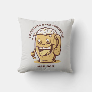 Grappige aangepaste naam & tekst bier kussen