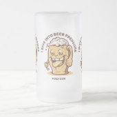 Grappige aangepaste naam & tekst bier matglas bierpul (Center)