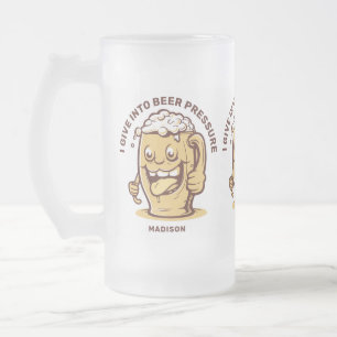 Grappige aangepaste naam & tekst bier matglas bierpul