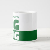 Grappige Aangepaste Naam Tekst Twee Tone Navy Grot Extra Grote Beker (Voorkant)