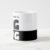 Grappige Aangepaste Naam Tekst Twee Tone Zwart Gro Extra Grote Beker (Voorkant)