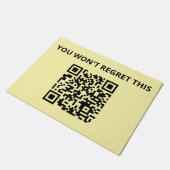 Grappige aangepaste QR-code Deurmat (Schuin)