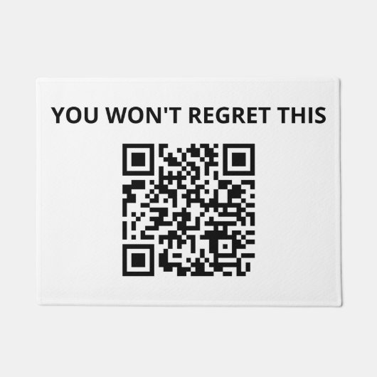 Grappige aangepaste QR-code Deurmat (Voorkant)