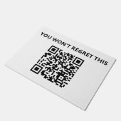 Grappige aangepaste QR-code Deurmat (Schuin)
