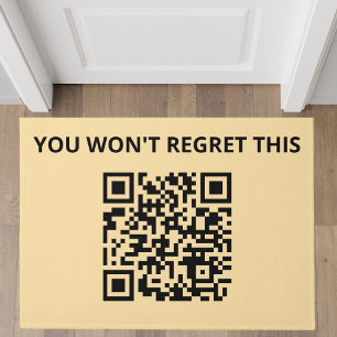 Grappige aangepaste QR-code Deurmat