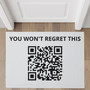 Grappige aangepaste QR-code Deurmat