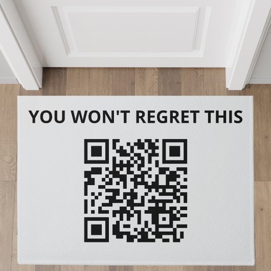 Grappige aangepaste QR-code Deurmat