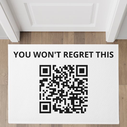 Grappige aangepaste QR-code Deurmat