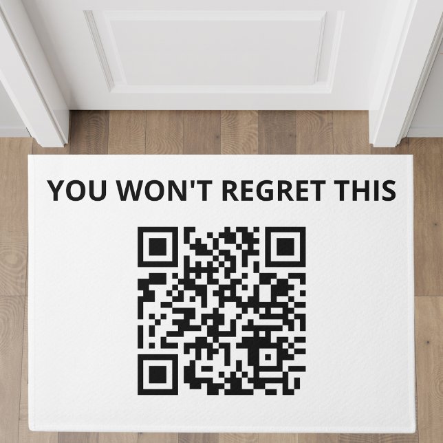 Grappige aangepaste QR-code Deurmat (Creator heeft geüpload)