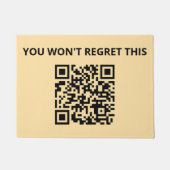 Grappige aangepaste QR-code Deurmat (Voorkant)