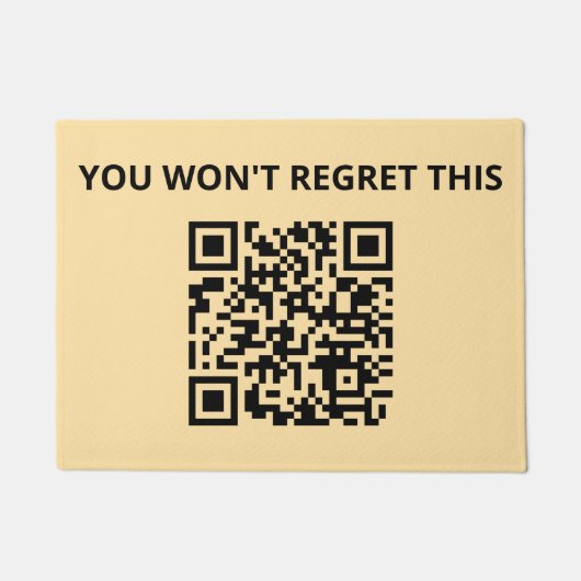 Grappige aangepaste QR-code Deurmat (Voorkant)
