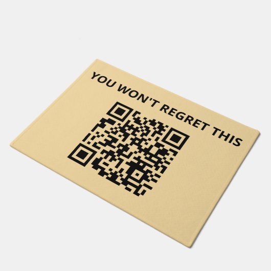 Grappige aangepaste QR-code Deurmat (Schuin)