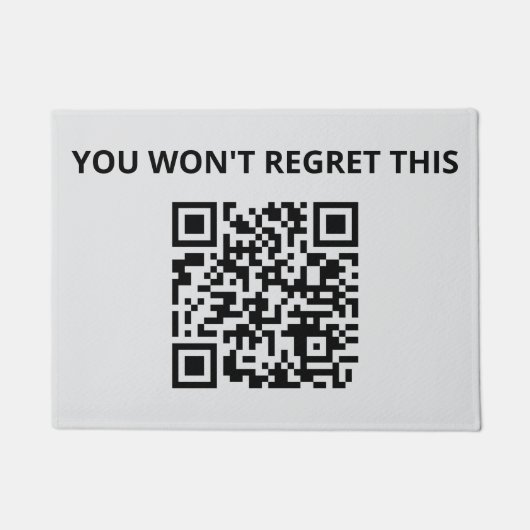 Grappige aangepaste QR-code Deurmat (Voorkant)