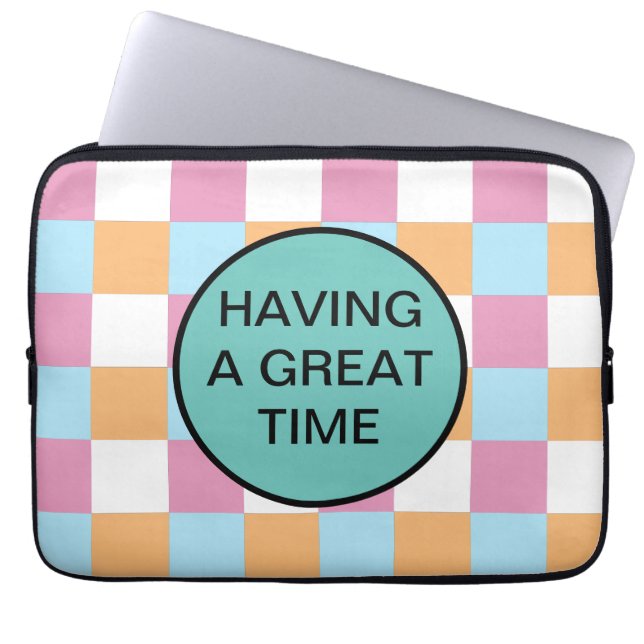 Grappige aangepaste tekst laptop sleeve (Voorkant)