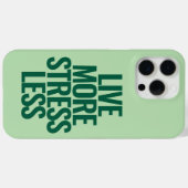 Grappige aangepaste tekst live meer stress minder Case-Mate iPhone case (Achterkant (horizontaal))