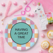 Grappige aangepaste tekst papieren bordje (Feest)