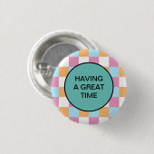Grappige aangepaste tekst ronde button 3,2 cm (Voorkant /achterkant)