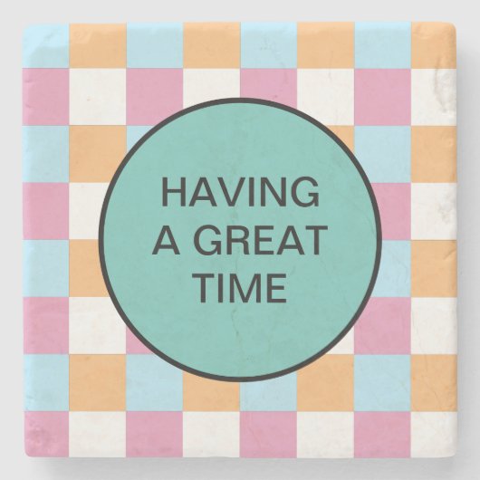 Grappige aangepaste tekst stenen onderzetter (Voorkant)