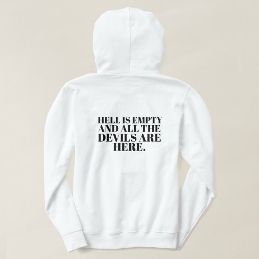 Grappige aangepaste tekst Stijlvol Modern Minimal  Hoodie (Design achterkant)