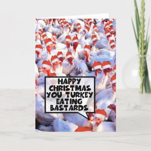 Grappige aanstootgevende slogan Xmas Feestdagen Kaart