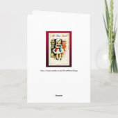 Grappige aanvallende vintage Kerstkaart Feestdagen Kaart (Achterkant)
