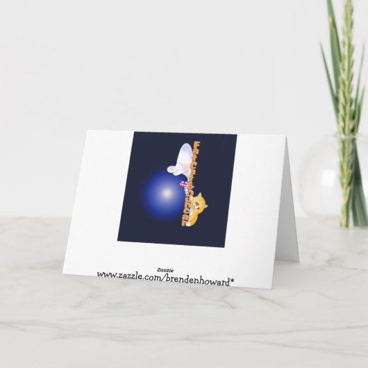 grappige aap bedrijf 50ste verjaardag, kaart (Achterkant)