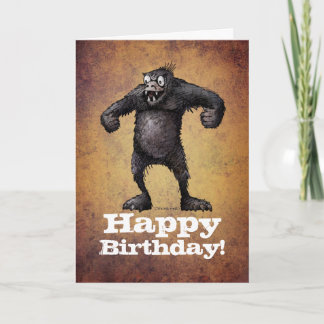 Grappige Aap Custom Gorilla Happy Birthday Kaart