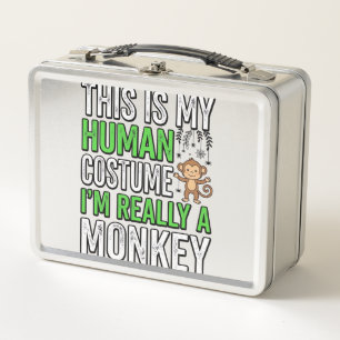 Grappige Aap Mens Kostuum Halloween Shirt Ontwerp_