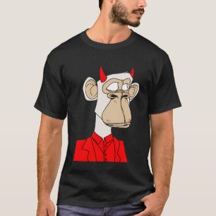 Grappige aap niet fungibele menselijke NFT Crypto T-shirt