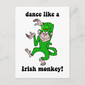 Grappige aap St Patrick's Day Briefkaart