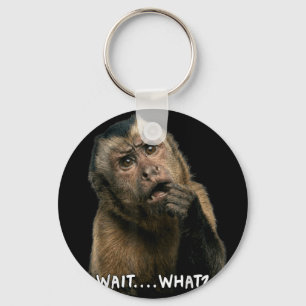 Grappige aap straattaal citaat wacht wat meme scha sleutelhanger