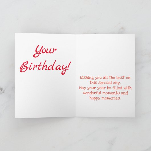 Grappige aap verjaardag kaart (Binnen)