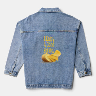 Grappige Aardappel Eten Liefhebber Spijkerjas Denim Jacket