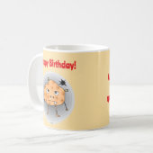Grappige Aardappel Gelukkige Verjaardag Gezicht Koffiemok (Voorkant links)