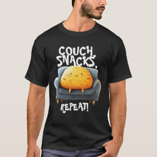 Grappige Aardappel op de Bank T-shirt