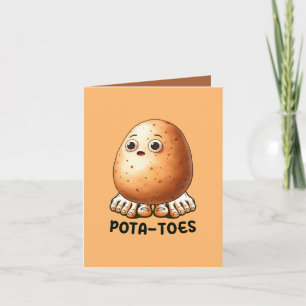 Grappige aardappel woordspeling aanpasbaar kaart