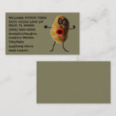 Grappige aardappelboer Adverteren Visitekaartje (Voorkant / Achterkant)