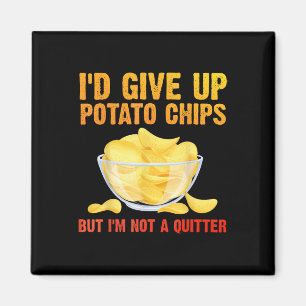Grappige Aardappelchips Kunst voor Mannen Vrouwen Magneet