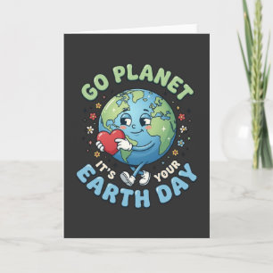 Grappige Aarde Dag Ga naar Planeet Het is je Aarde Kaart