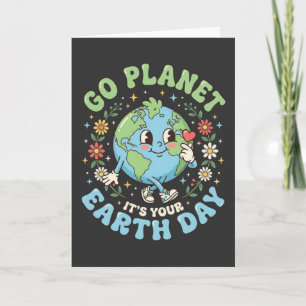Grappige Aarde Dag Ga Planetaar Het Is Je Aarde Da Kaart