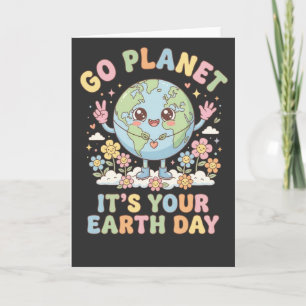 Grappige Aarde Dag Ga Planetaar Het Is Je Aarde Da Kaart